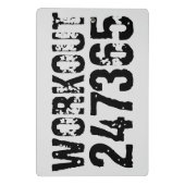 Abgelaufener und kratzter Text Workout 247365 schw Mini Klemmbrett (Rückseite)