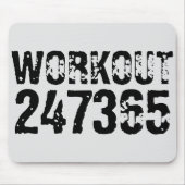 Abgelaufener und kratzter Text Workout 247365 schw Mousepad (Vorne)