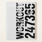 Abgelaufener und kratzter Text Workout 247365 schw Planer (Rückseite)