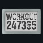 Abgelaufener und kratzter Text Workout 247365 schw Rechteckige Gürtelschnalle<br><div class="desc">Abgelaufener Text Workout 247365 in schwarzer Farbe mit weißem Hintergrund. Perfekt für alle,  die sich im Fitnessraum bewegen,  Fitness,  trainieren,  Bodybuilding und trainieren.</div>
