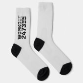 Abgelaufener und kratzter Text Workout 247365 schw Socken (Rechts)