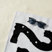 Abgelaufener und kratzter Text Workout 247365 schw Strandtuch (Beispiel)