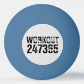 Abgelaufener und kratzter Text Workout 247365 schw Tischtennisball (Vorderseite)