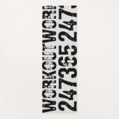 Abgelaufener und kratzter Text Workout 247365 schw Yogamatte (Vorderseite)