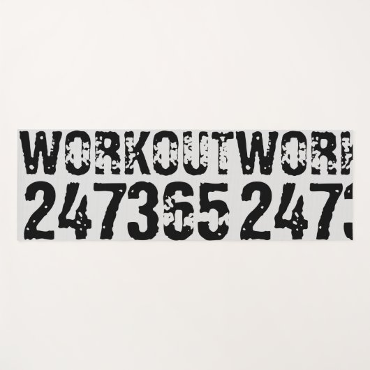 Abgelaufener und kratzter Text Workout 247365 schw Yogamatte (Vorderseite (Horizontal))
