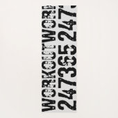 Abgelaufener und kratzter Text Workout 247365 schw Yogamatte (Rückseite)