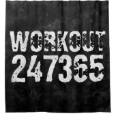 Abgelaufener und kratzter Text Workout 247365 Vint Duschvorhang (Vorderseite)