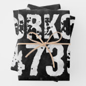 Abgelaufener und kratzter Text Workout 247365 Vint Geschenkpapier Set (Beispiel)