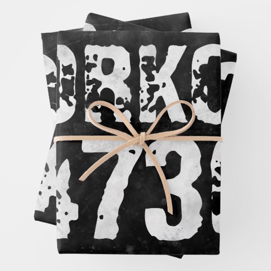 Abgelaufener und kratzter Text Workout 247365 Vint Geschenkpapier Set (Beispiel)