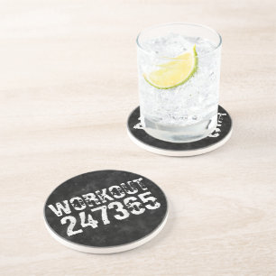 Abgelaufener und kratzter Text Workout 247365 Vint Getränkeuntersetzer