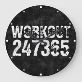 Abgelaufener und kratzter Text Workout 247365 Vint Große Wanduhr (Vorderseite)