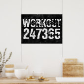 Abgelaufener und kratzter Text Workout 247365 Vint Poster (Küche)