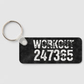 Abgelaufener und kratzter Text Workout 247365 Vint Schlüsselanhänger (Rückseite)
