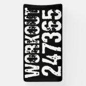 Abgelaufener und kratzter Text Workout 247365 weiß Banner (Vertikal)