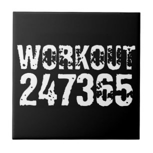 Abgelaufener und kratzter Text Workout 247365 weiß Fliese