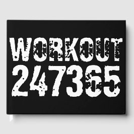 Abgelaufener und kratzter Text Workout 247365 weiß Gästebuch
