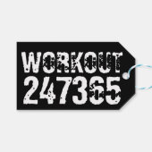Abgelaufener und kratzter Text Workout 247365 weiß Geschenkanhänger (Vorderseite (Horizontal))