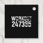 Abgelaufener und kratzter Text Workout 247365 weiß Geschenkanhänger (Rückseite)