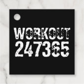 Abgelaufener und kratzter Text Workout 247365 weiß Geschenkanhänger (Vorderseite)