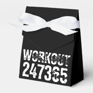 Abgelaufener und kratzter Text Workout 247365 weiß Geschenkschachtel