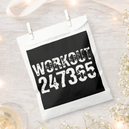 Abgelaufener und kratzter Text Workout 247365 weiß Geschenktütchen