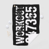 Abgelaufener und kratzter Text Workout 247365 weiß Golfhandtuch (Insitu)