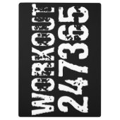 Abgelaufener und kratzter Text Workout 247365 weiß Klemmbrett (Rückseite)