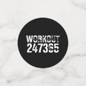 Abgelaufener und kratzter Text Workout 247365 weiß Konfetti (Klein Vorderseite)