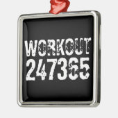 Abgelaufener und kratzter Text Workout 247365 weiß Ornament Aus Metall (Links)