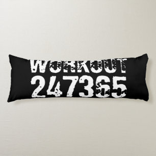 Abgelaufener und kratzter Text Workout 247365 weiß Seitenschläferkissen