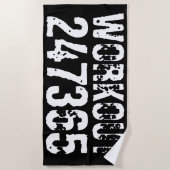 Abgelaufener und kratzter Text Workout 247365 weiß Strandtuch (Vorderseite)