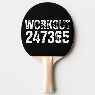 Abgelaufener und kratzter Text Workout 247365 weiß Tischtennis Schläger