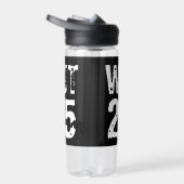 Abgelaufener und kratzter Text Workout 247365 weiß Trinkflasche (Rechts)