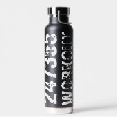 Abgelaufener und kratzter Text Workout 247365 weiß Trinkflasche (Links)