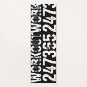 Abgelaufener und kratzter Text Workout 247365 weiß Yogamatte (Vorderseite)