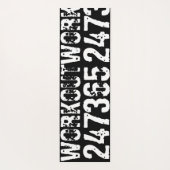 Abgelaufener und kratzter Text Workout 247365 weiß Yogamatte (Rückseite)