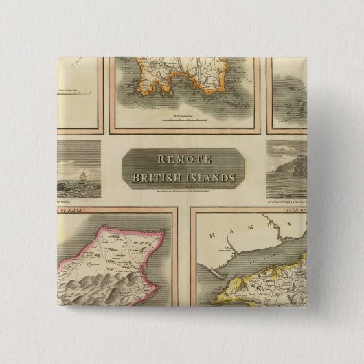 Abgelegene britische Inseln Button (Vorderseite)