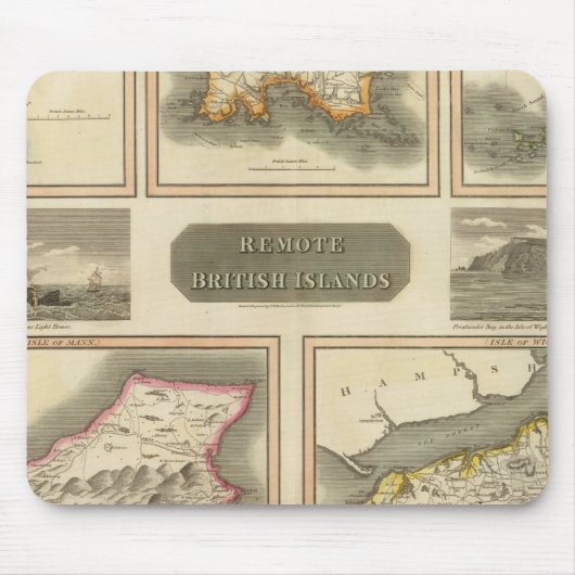 Abgelegene britische Inseln Mousepad (Vorne)