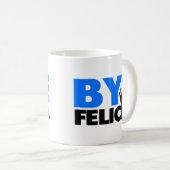 Abgelegene Felicia-Handwellen-mutiges Blau Kaffeetasse (VorderseiteRechts)