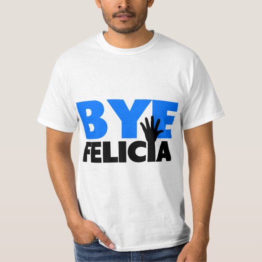 Abgelegene Felicia-Handwellen-mutiges Blau T-Shirt (Vorderseite)