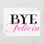 ABGELEGENER Felicia-Sassy Jargon-Spaß Postkarte (Vorne/Hinten)
