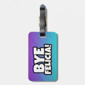 Abgelegener lustiger Gepäckanhänger Felicias (Rückseite vertikal)