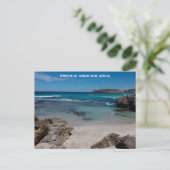 Abgelegener Strand im Paradies Australien Postkarte (Stehend Vorderseite)