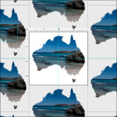 Abgelegener Strand im Paradies Australien Stoff (Kachel)