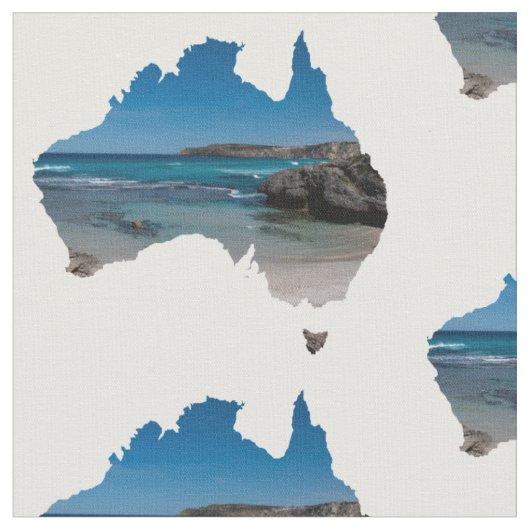 Abgelegener Strand im Paradies Australien Stoff (Nahaufnahme)