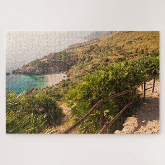 Abgelegener Strand in Lo Zingaro, Sizilien Puzzle (Horizontal)