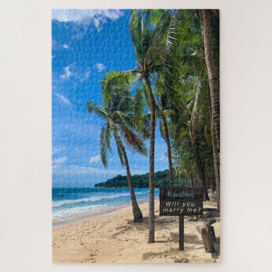 Abgelegener Strand von Tropical Island Marry Me Pu Puzzle (Vertikal)