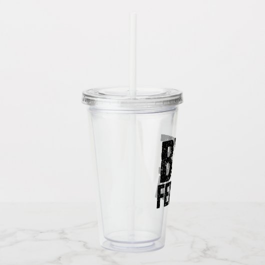 Abgelegenes Felicia lustiges Meme Acryltrinkbecher (Rechts)