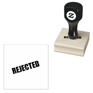 ABGELEHNT Logo Dokumentenkontroll-Workflows Rote T Gummistempel