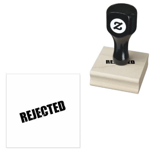 ABGELEHNT Logo Dokumentenkontroll-Workflows Rote T Gummistempel (Stempel)